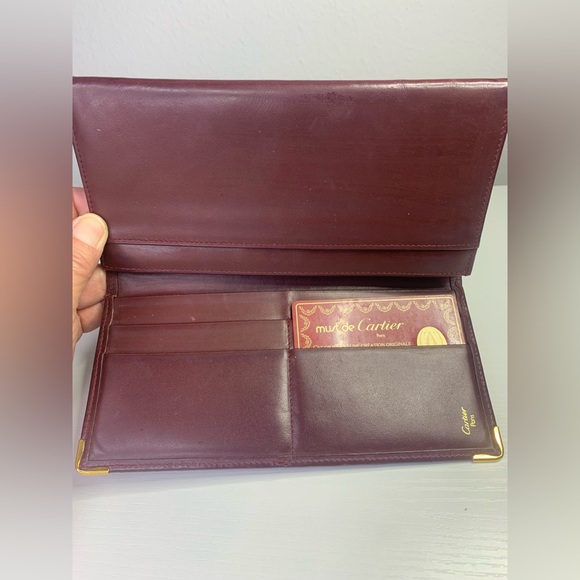 Cartier Bifold Long Wallet w/ Authentication Card - Picture 4 of 7